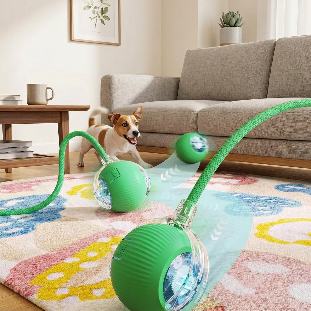 HighRise Chase‑Motion Dog Ball with Adjustable Speed